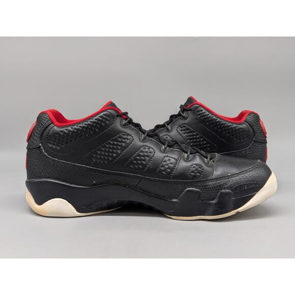 Air Jordan 9 Low Mens Nike Retro Bred Snakeskin Black Shoes 832822-001 Size 10.5 main image 7